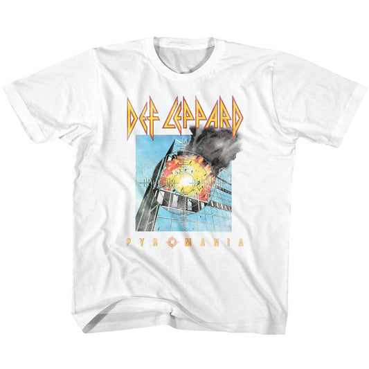 Def Leppard Faded Pyromania Kids Childrens T-shirt Front