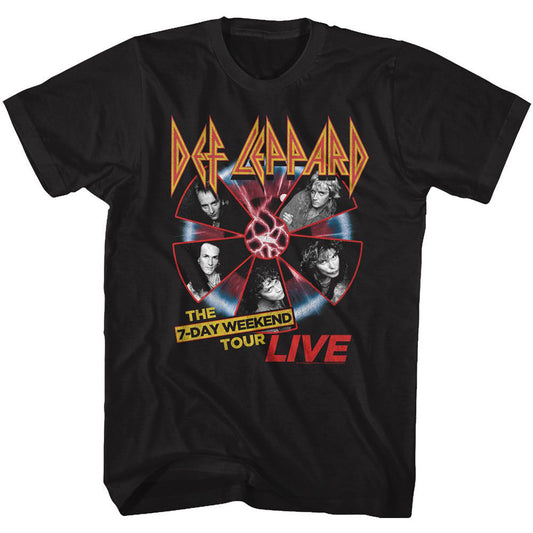 Def Leppard 7 Day Weekend T-shirt Front