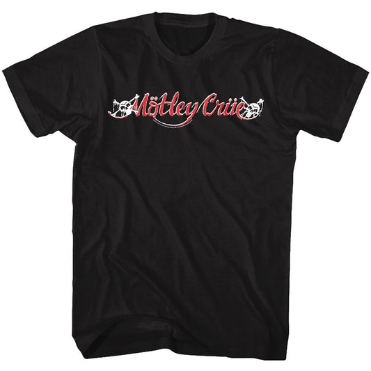 Motley Crue Red & White Logo T-shirt Front