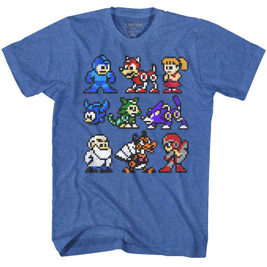 Mega Man The Cast T-shirt Front