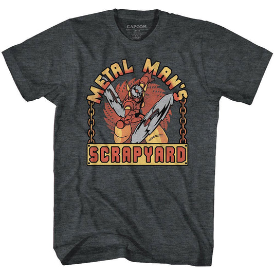 Mega Man Scrapyard Sign T-shirt Front