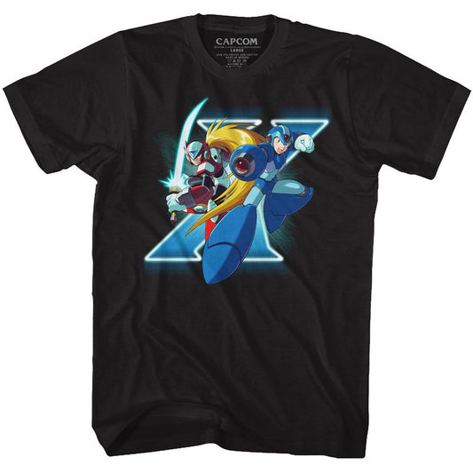 Mega Man X And Zero T-shirt Front