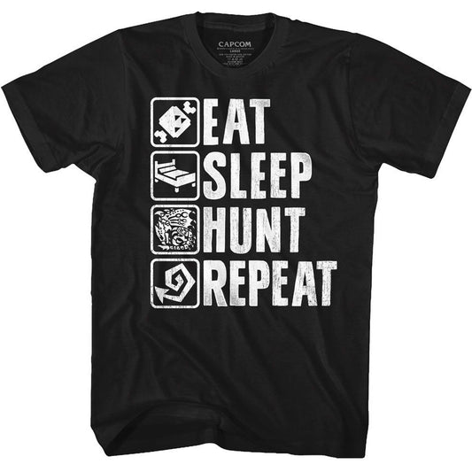 Monster Hunter Hunt Repeat T-shirt Front