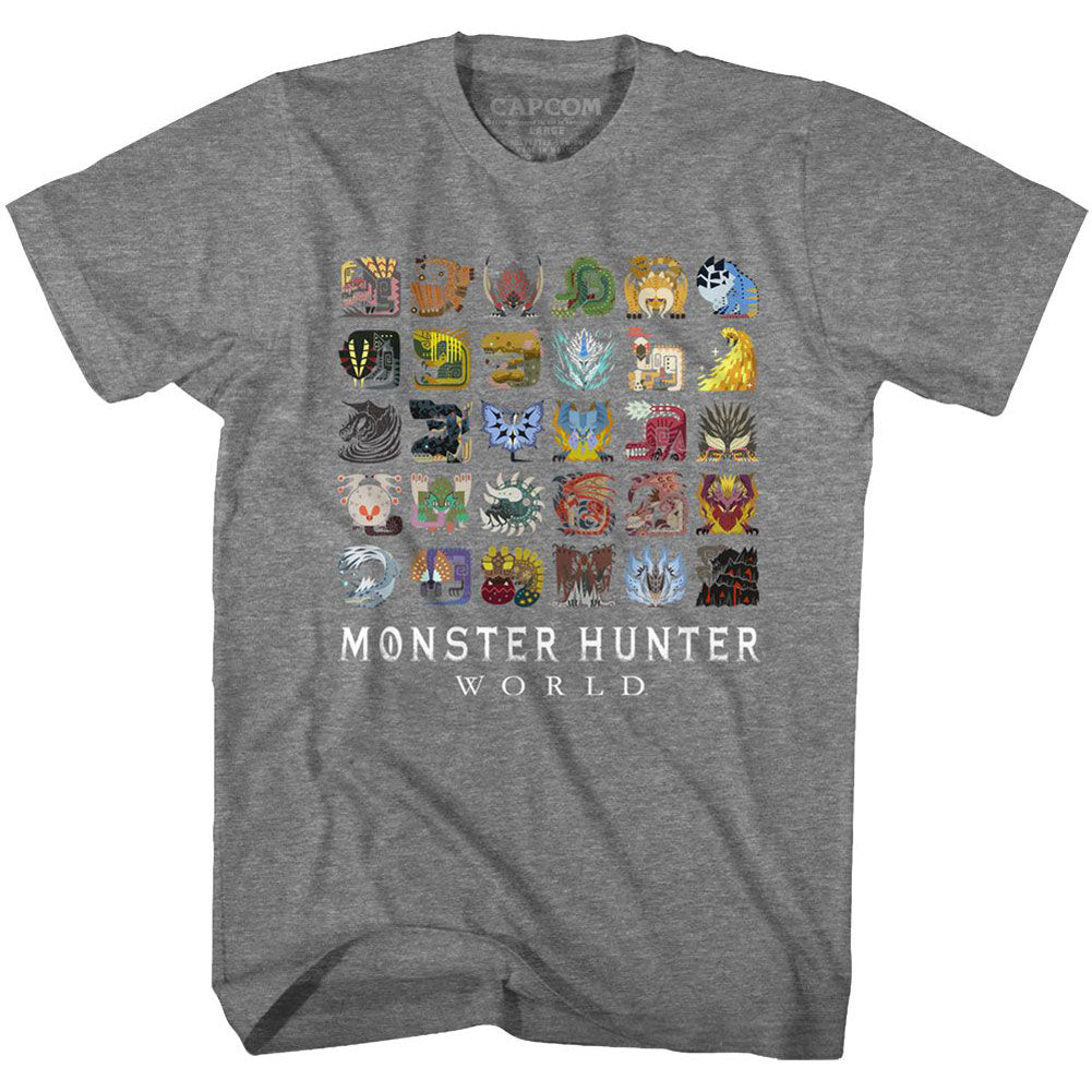 Monster Hunter Mhw Icons T-shirt Front