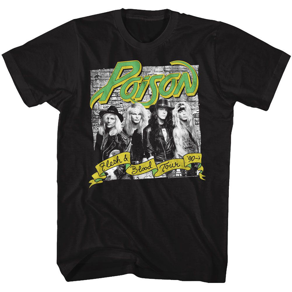 Poison Flesh Blood Banner T-shirt Front
