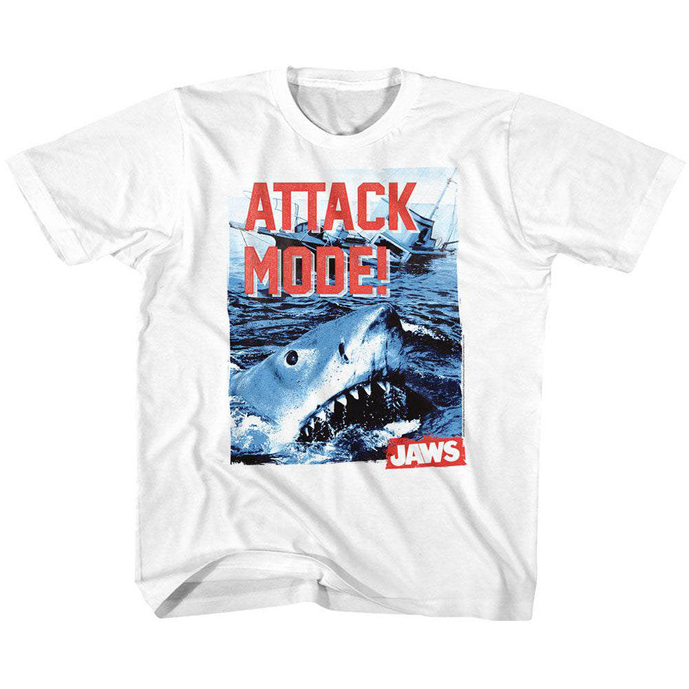 Jaws Attack Mode Youth T-shirt Front