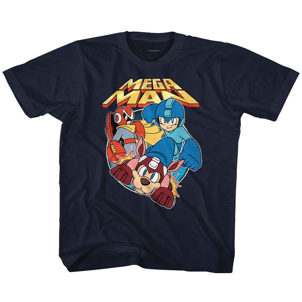 Mega Man Flat Colors Youth T-shirt Front
