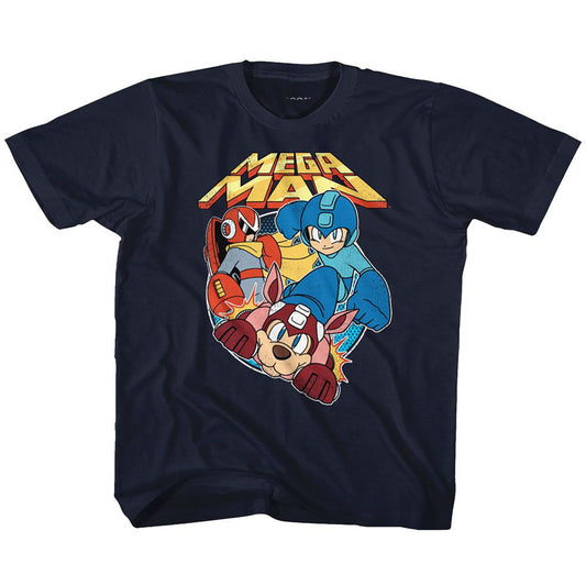 Mega Man Flat Colors Youth T-shirt Front