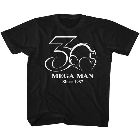 Mega Man 30th Bw Youth T-shirt Front