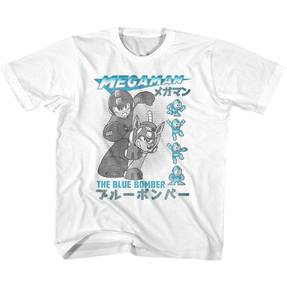 Mega Man Blue Bomber Youth T-shirt Front