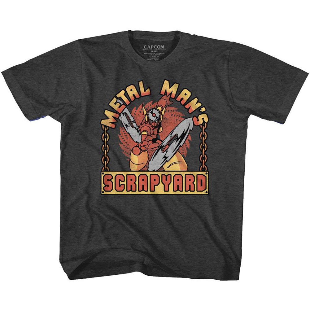 Mega Man Scrapyard Sign Youth T-shirt Front