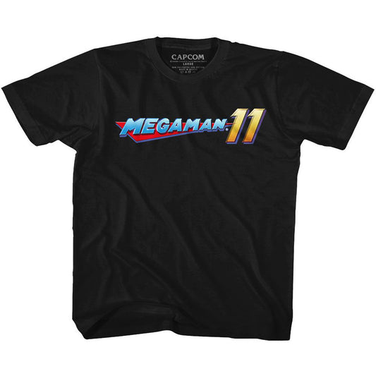 Mega Man Mega Logo Youth T-shirt Front