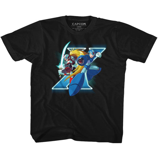 Mega Man X And Zero Youth T-shirt Front