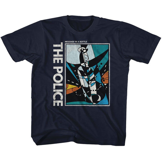 Police Message In A Bottle Youth T-shirt Front