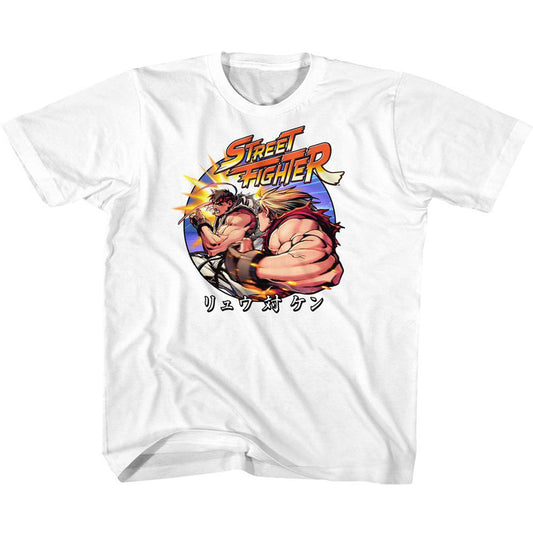 Street Fighter Ryu Vs Ken Youth T-shirt Front