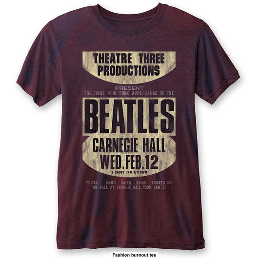 Beatles Carnegie Hall (Burn Out) Vintage T-shirt Front