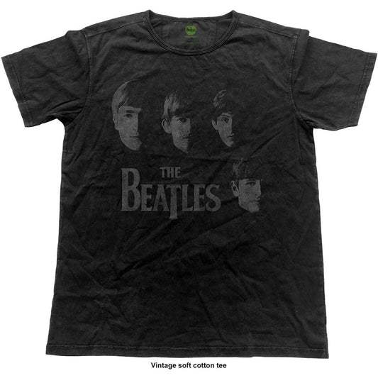 Beatles Faces (Vintage Finish) Vintage T-shirt Front