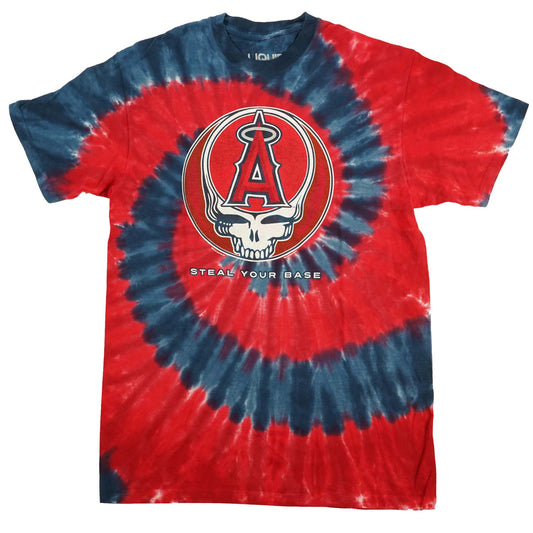Grateful Dead Los Angeles Angels Steal Your Base Tie Dye T-shirt Front