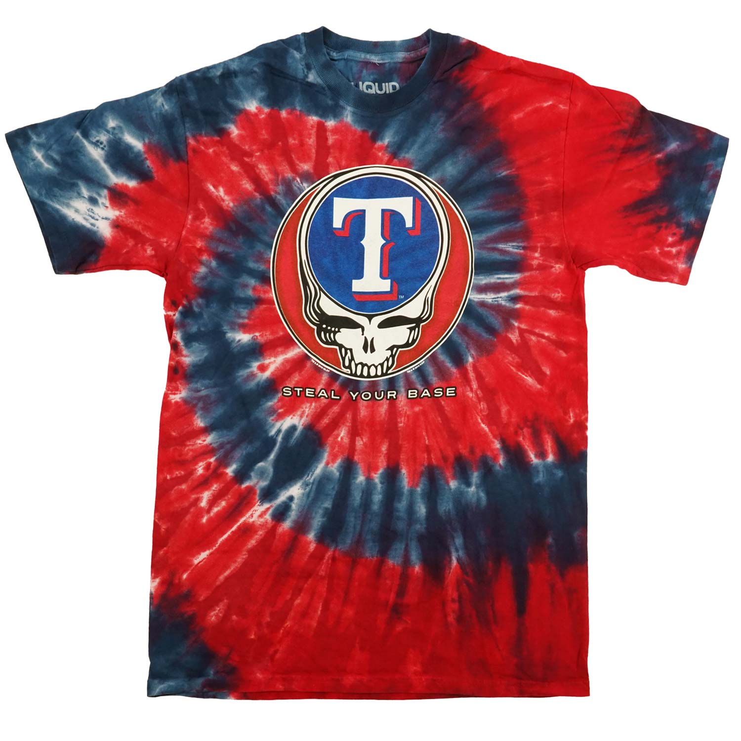 Grateful Dead Texas Rangers Steal Your Base Tie Dye T-shirt Front
