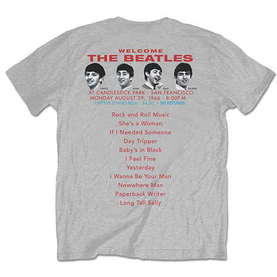 Beatles Candlestick Park (Back Print) Slim Fit T-shirt Back