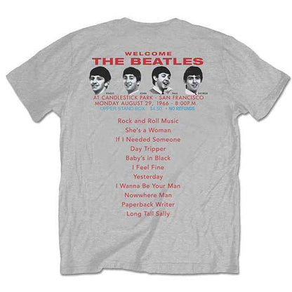 Beatles Candlestick Park (Back Print) Slim Fit T-shirt Back