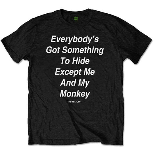 Beatles Me and My Monkey (Back Print) Slim Fit T-shirt Front
