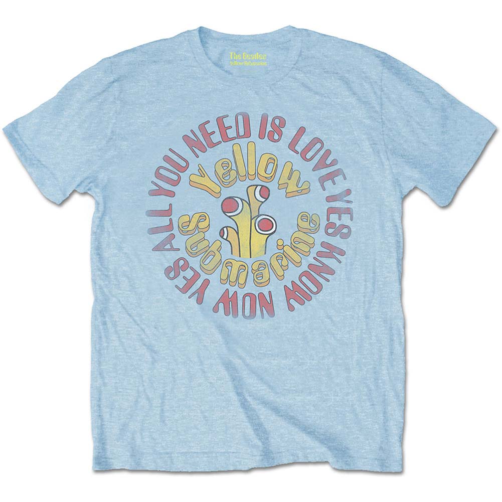 Beatles Yellow Submarine AYNIL Circle Vintage Slim Fit T-shirt Front
