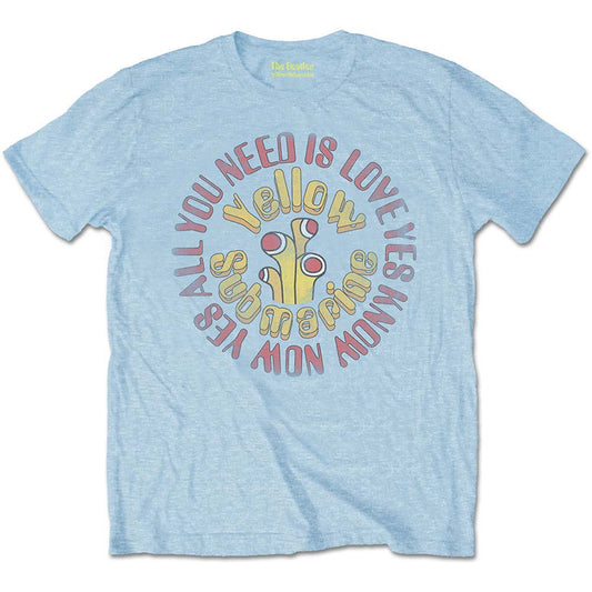 Beatles Yellow Submarine AYNIL Circle Vintage Slim Fit T-shirt Front