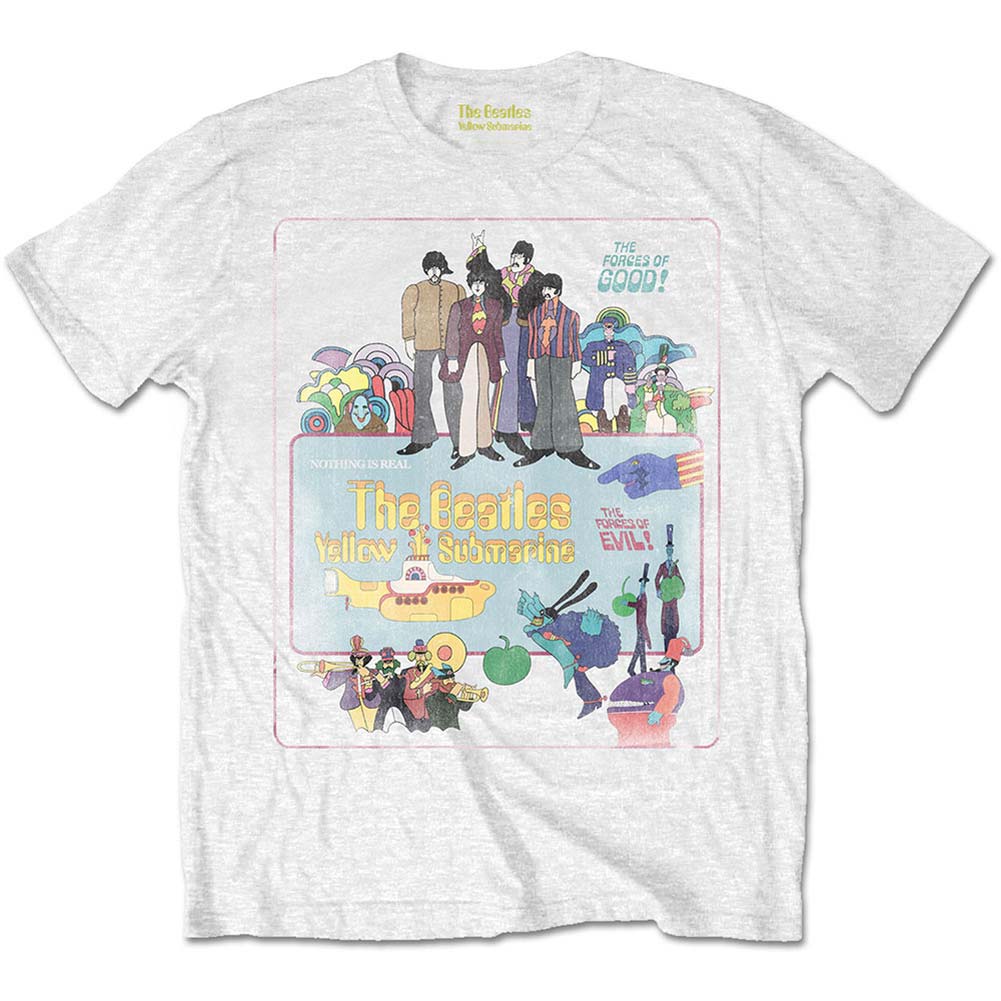 Beatles Yellow Submarine Vintage Movie Poster Slim Fit T-shirt Front