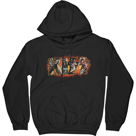 KISS Comic Logo Hoodie Hooded Sweatshirt Front