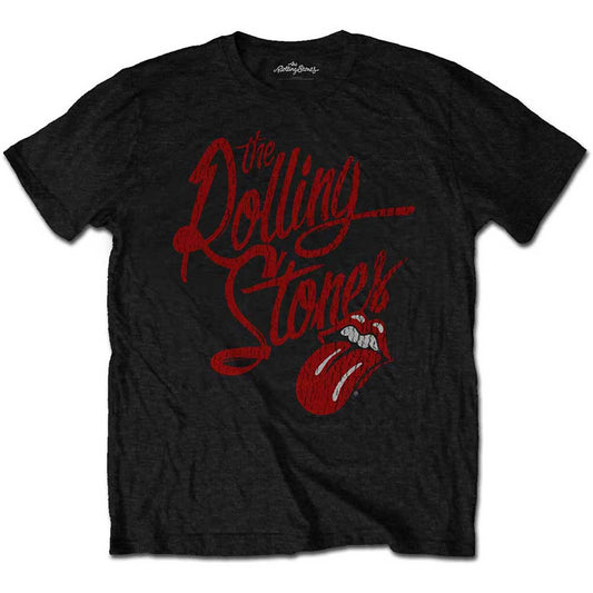 Rolling Stones Script Logo (Soft-Hand Inks) Slim Fit T-shirt Front
