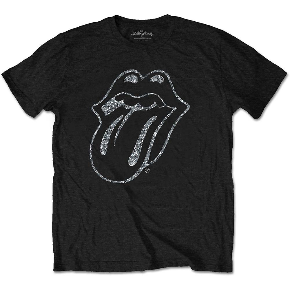 Rolling Stones Tongue (Diamante) Slim Fit T-shirt Front