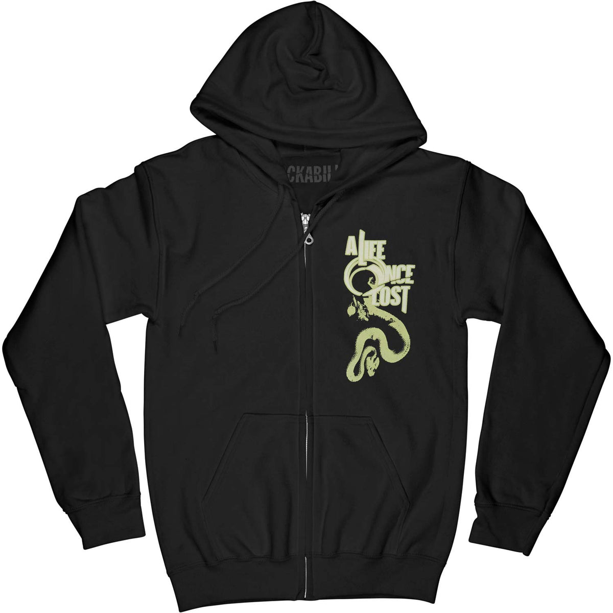 A Life Once Lost Zippered Hooded Sweatshirt Front