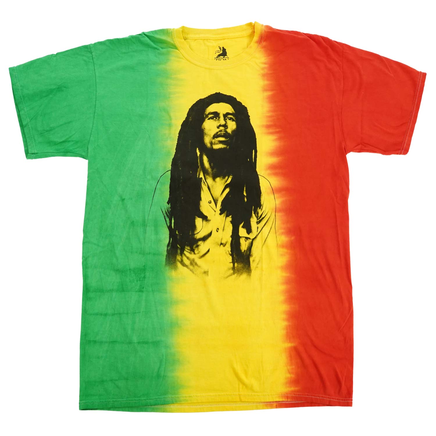 Bob Marley Rasta Vertical Stripe Tie Dye Tie Dye T-shirt Front