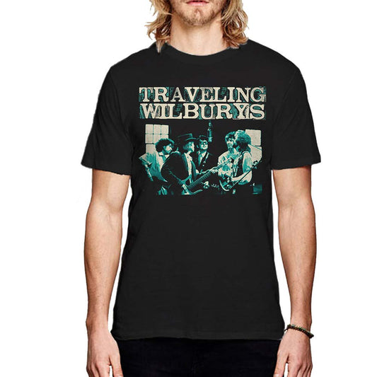 Traveling Wilburys Performing Slim Fit T-shirt Front