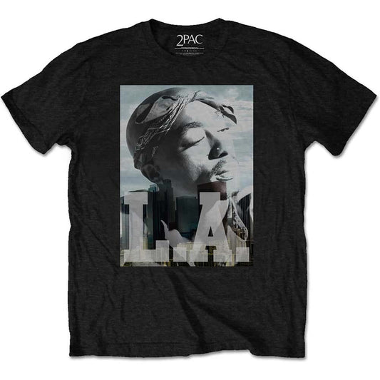 Tupac LA Skyline Slim Fit T-shirt Front