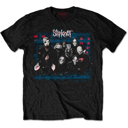 Slipknot WANYK Glitch Group (Back Print) Slim Fit T-shirt Front