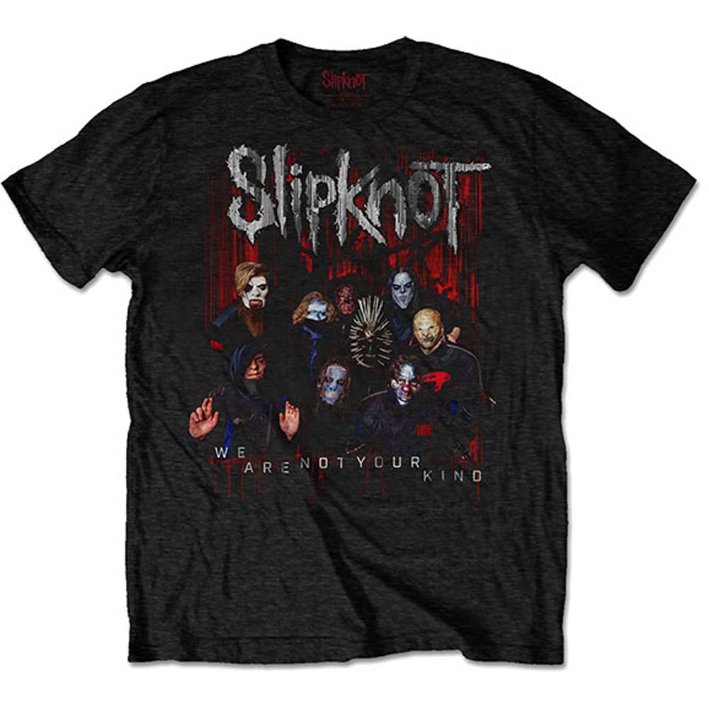 Slipknot WANYK Group Photo (Back Print) Slim Fit T-shirt Front