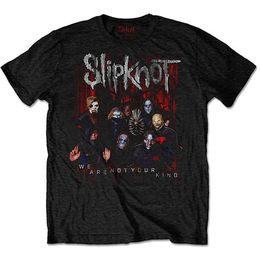 Slipknot WANYK Group Photo (Back Print) Slim Fit T-shirt Front