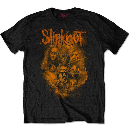 Slipknot WANYK Orange (Back Print) Slim Fit T-shirt Front