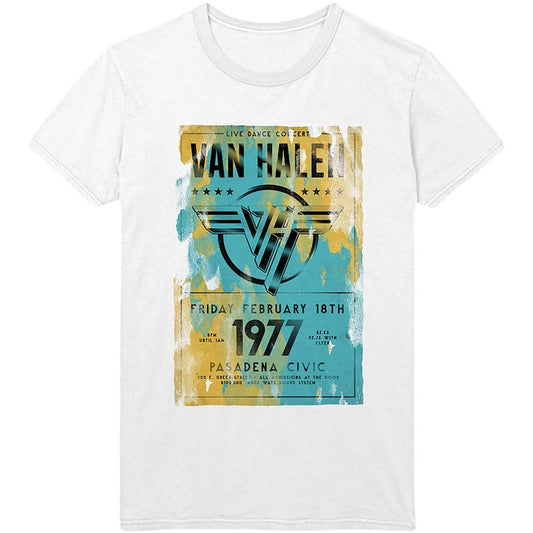 Van Halen Pasadena '77 T-shirt Front