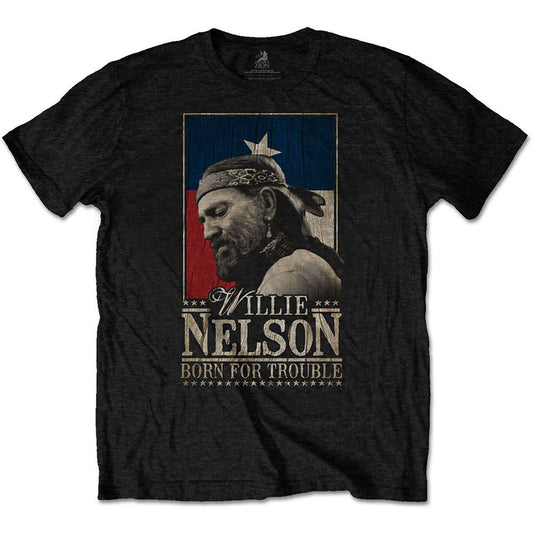 Willie Nelson Born For Trouble Slim Fit T-shirt Front