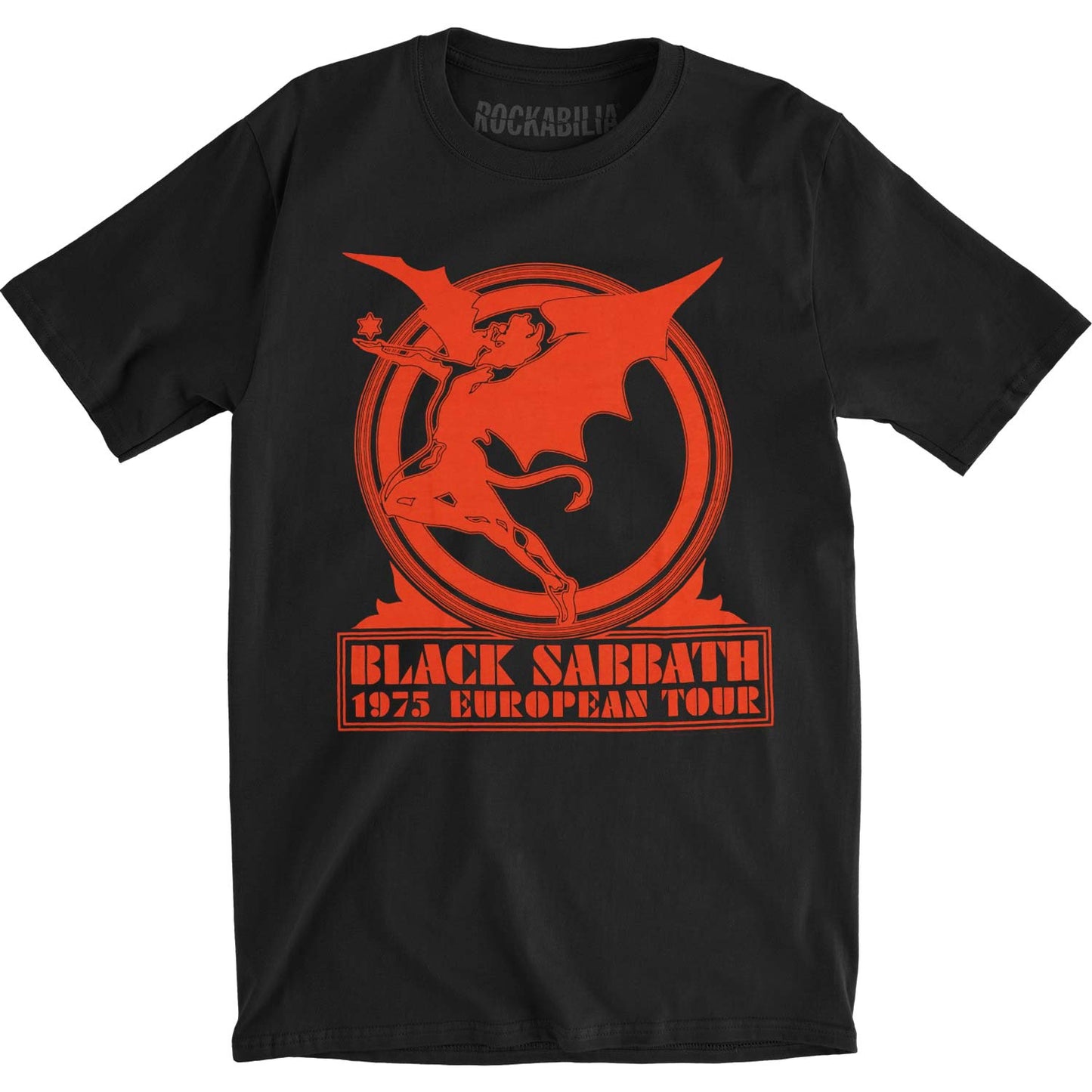 Black Sabbath Europe '75 Slim Fit T-shirt Front