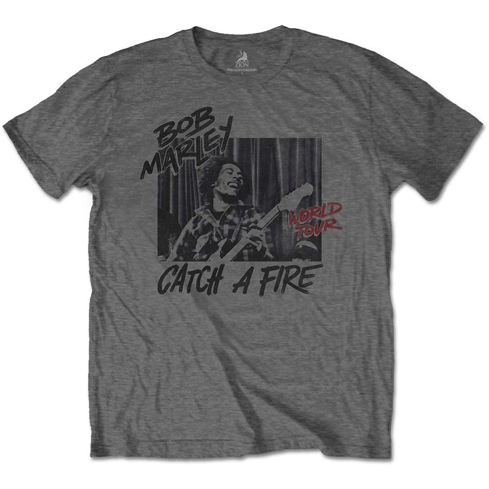 Bob Marley Catch A Fire World Tour Slim Fit T-shirt Front
