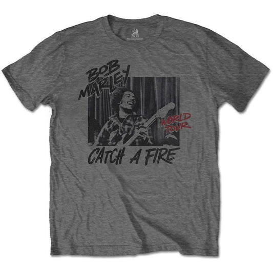 Bob Marley Catch A Fire World Tour Slim Fit T-shirt Front