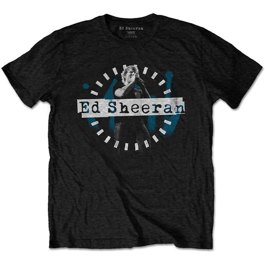 Ed Sheeran Dashed Stage Photo Slim Fit T-shirt Front