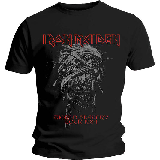 Iron Maiden World Slavery 1984 Tour Slim Fit T-shirt Front