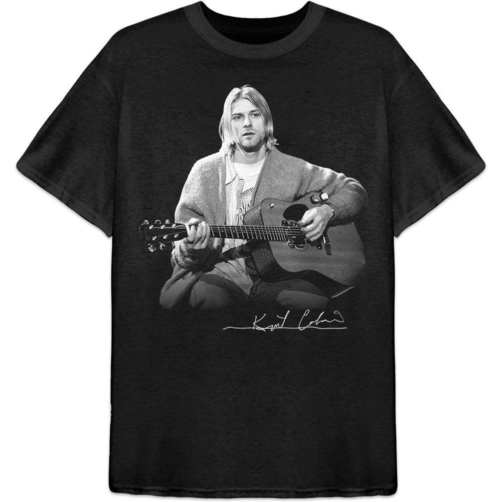 Nirvana Guitar Live Photo T-shirt Front