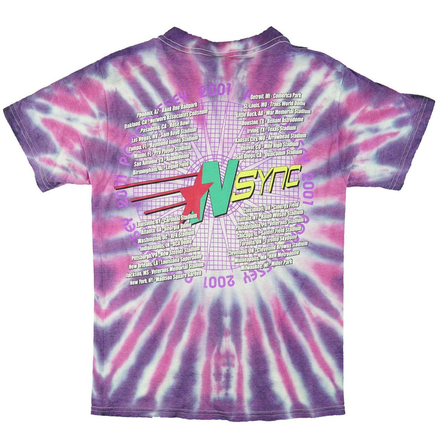 N Sync Tie Dye T-shirt Back
