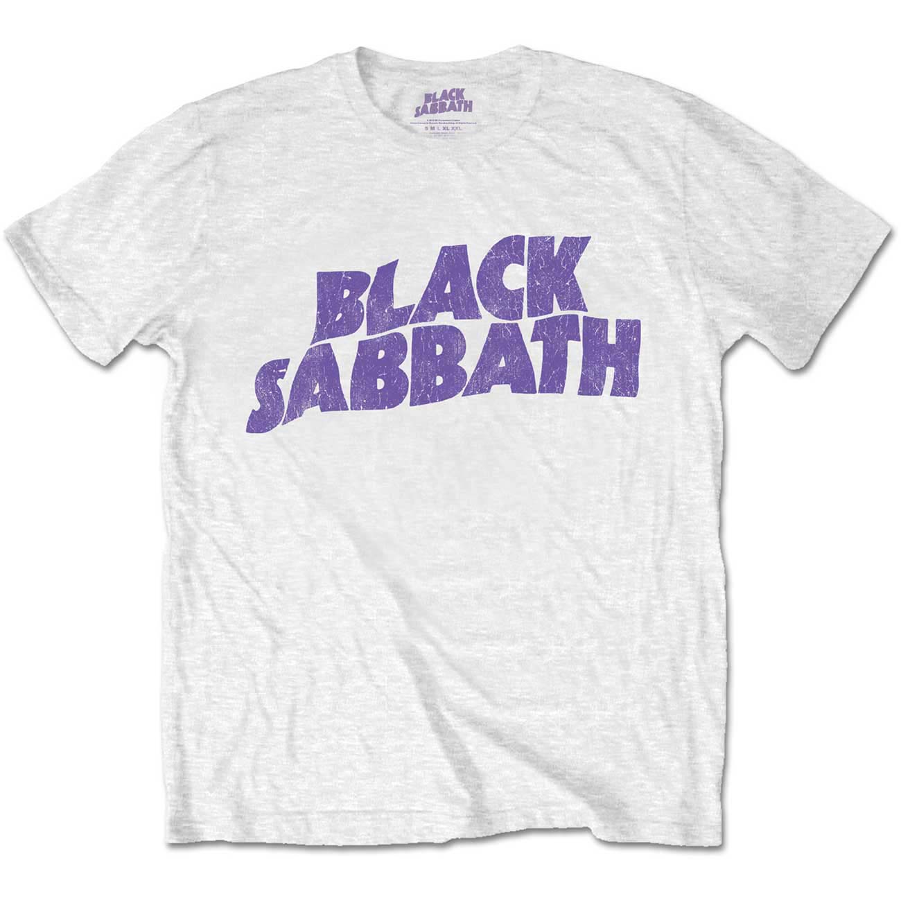 Black Sabbath Wavy Logo Vintage Slim Fit T-shirt Front